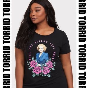 Torrid - Golden Girls Black Crew Neck Tee NWT
